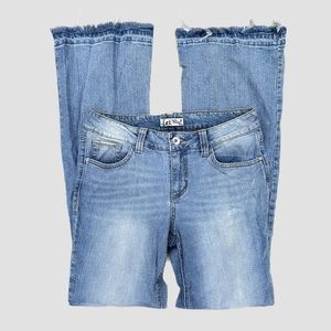 Vintage y2k l.e.i. Light Wash Denim Flared Jeans Boho Grunge